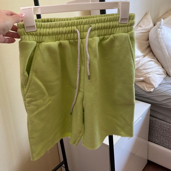 Pants - Neon green boy shorts forever 21 size small